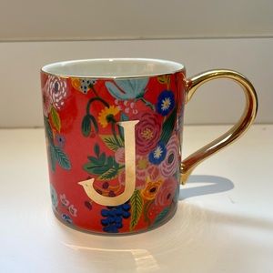 Anthropologie J Monogrammed Mug
